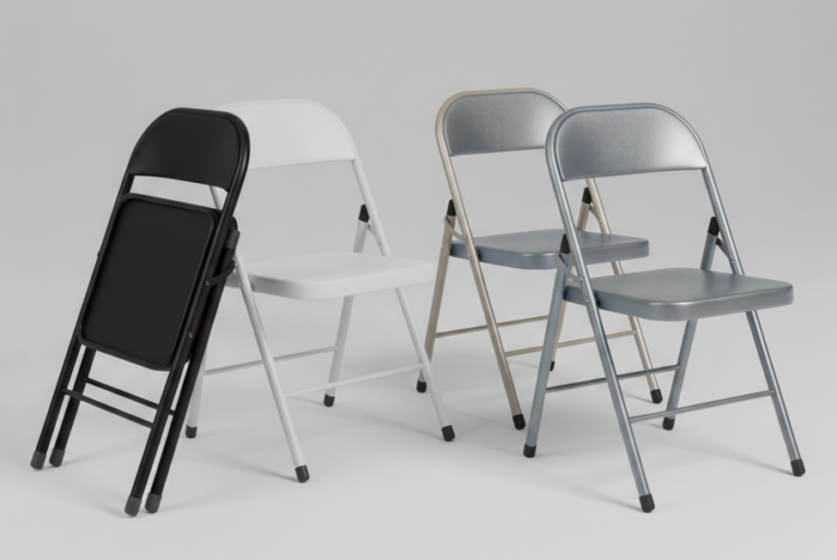 Set of 4 assorted folding chairs