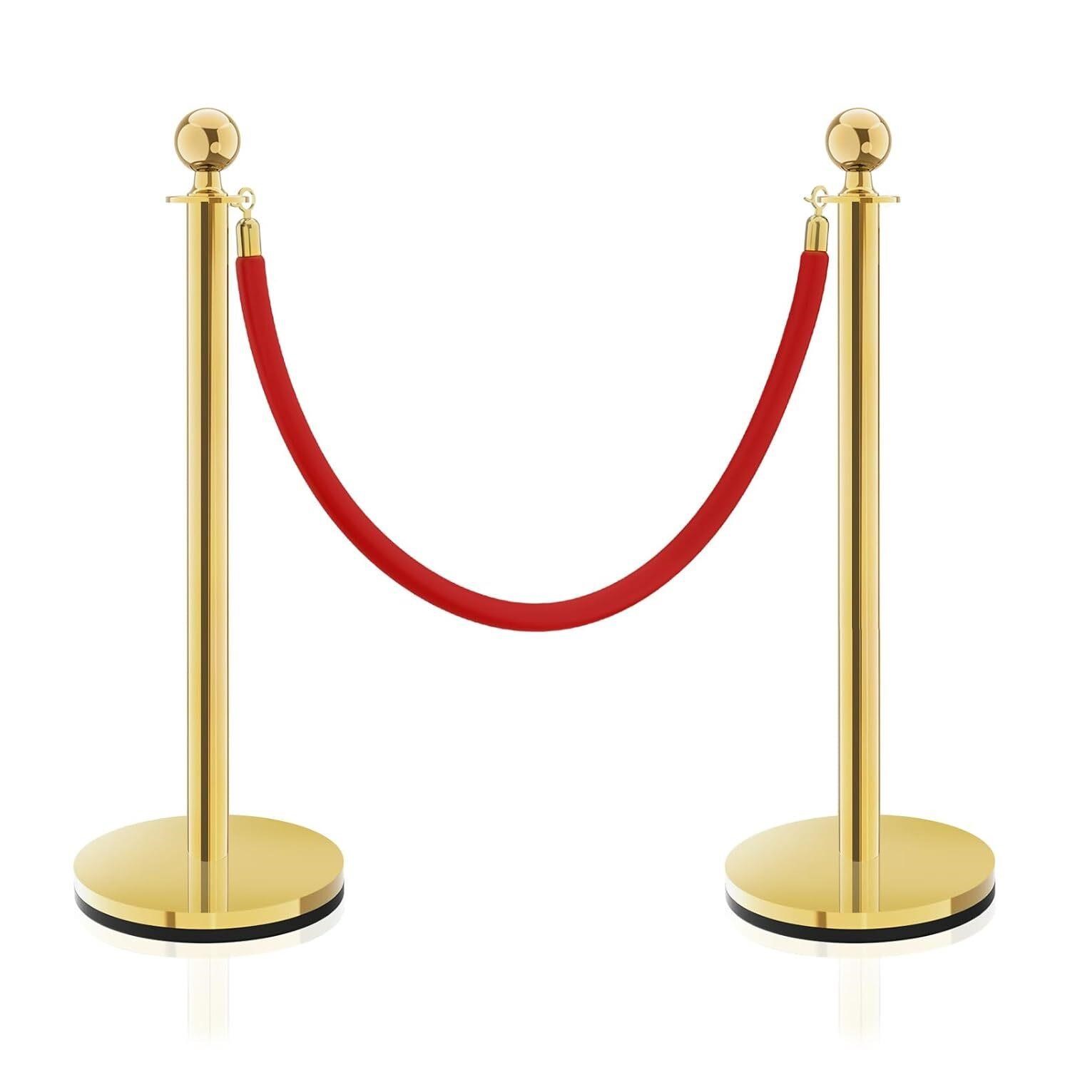 Portable Gold Stanchion Barrier